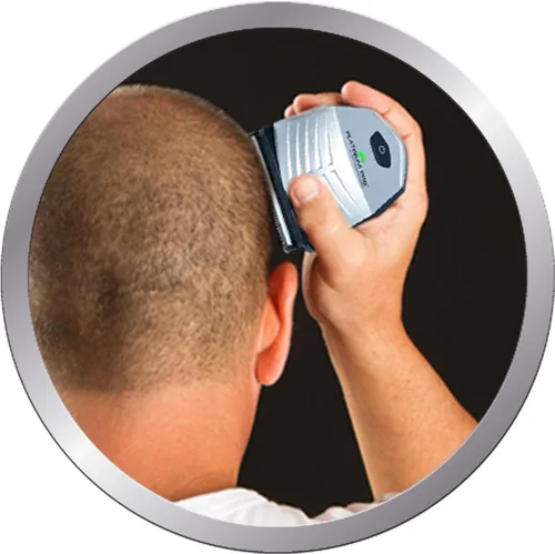 Vista 6 de MANGROOMER - Kit de corte automático de pelo Platino Pro y cortapelos avanzado con batería de litio máximo, 9 protectores de longitud y estuche
