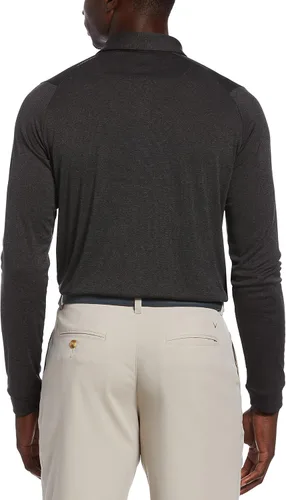 Vista 2 de Callaway Polo de golf de manga larga para hombre que absorbe la humedad con tela elástica (disponible en tallas grandes y altas)