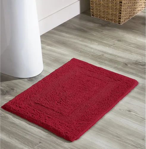 Vista 602 de Better Trends - Juego de 2 alfombras de baño 100% algodón, extra suaves, con borlas, de 17" x 24", alfombra de baño superabsorbente y reversible