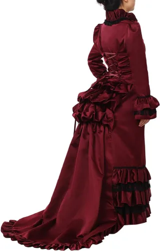 Vista 4 de COSDREAMER Vestido victoriano para mujer, disfraz de baile renacentista