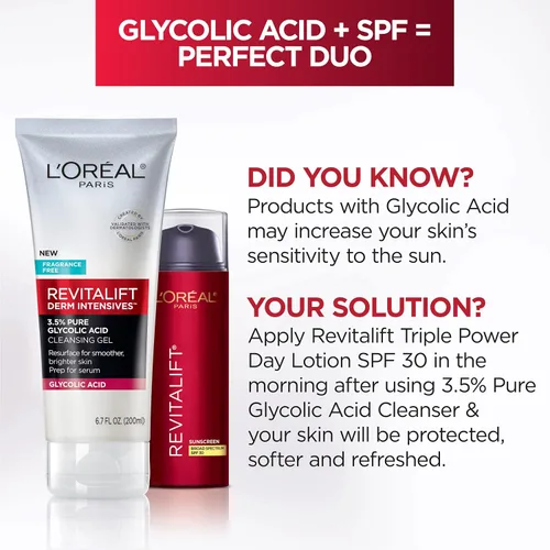 Vista 8 de L'Oreal Paris Revitalift - Gel limpiador iluminador con ácido glicólico puro al 3,5% con ácido salicílico, 6,7 onzas líquidas