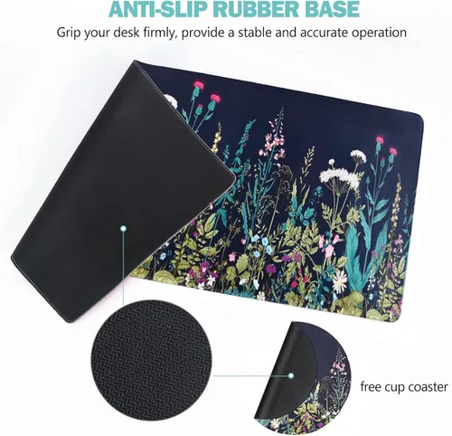 Vista 8 de AIMSA Alfombrilla de mouse extendida para juegos, alfombrilla de mouse grande XL con bordes cosidos, base antideslizante duradera para trabajo