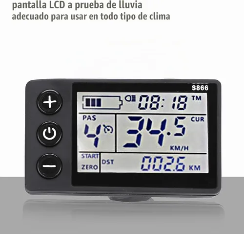 Vista 4 de Controlador de motor eléctrico, 36V-48V Panel de pantalla LCD impermeable Kit de controlador sin escobillas para bicicleta eléctrica Scooter
