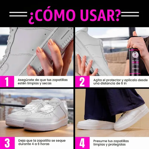 Vista 3 de Pink Miracle El Protector Repelente de Agua y Manchas para Tela en Aerosol para Zapatos