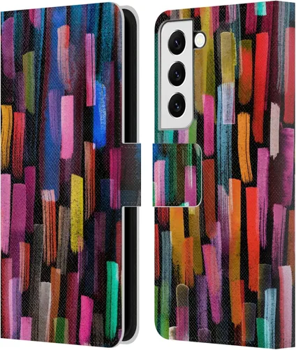 Vista 115 de Head Case Designs Officially Licensed Ninola Brushstrokes Black Summer Patterns Leather Wallet Case Compatible with Samsung Galaxy A07 4G