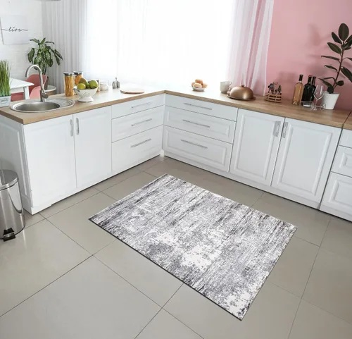 Vista 65 de Keen Home Design Alfombras de Área - 2x3 Que No Se Desprenden, Alfombras Abstractas para Cocina, Sala de Estar, Dormitorio, Comedor, Entrada Negro
