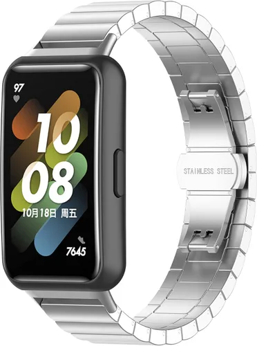 Vista 11 de Senter Liberación rápida de una cuenta sólida correa de acero refinado banda de acero inoxidable para Huawei Band 7 pro Smart Watch