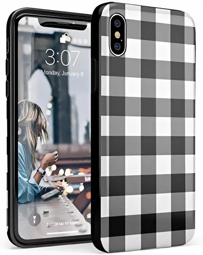 Vista 24 de Casely Funda para iPhone X/XS y I OOP Muestra mixta Diseño clásico ultra delgado