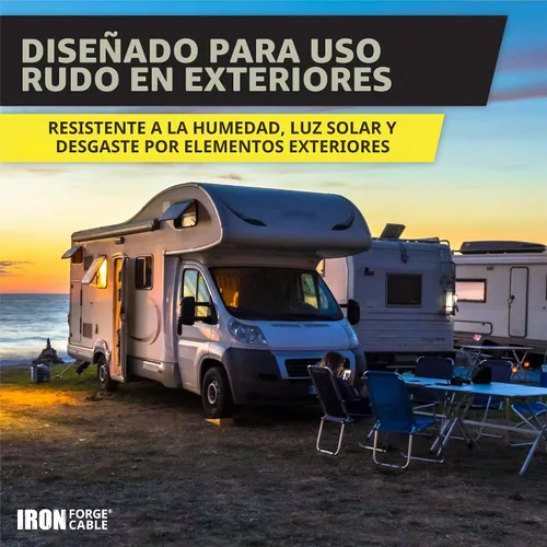 Vista 4 de Iron Forge Cable de extensión RV de 30 amperios, 6 pies - TT-30P a L5-30R