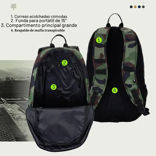 Vista 3 de Fox Racing Mochila 180 Verde Camuflaje