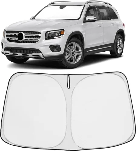 Vista 83 de Proadsy Parasol para parabrisas Rivian R1S 2022-2025 2026 de 4 capas plegable, protector de parasol frontal que bloquea los rayos UV, mantiene