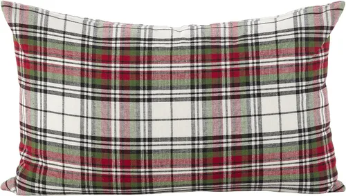 Vista 8 de SARO LIFESTYLE DAMA di Natale Collection Buffalo Plaid Joy - Almohada rellena de poliéster, 12 x 20 pulgadas, color negro