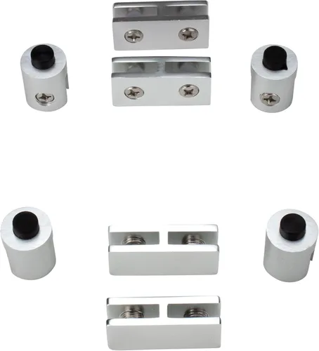 Vista 2 de Celestial DIY - Kit de conectores centrales de protección contra el viento, kit de conectores de vidrio templado, 4 conectores rectos y 4 pies