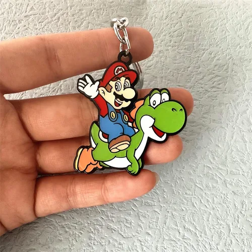 Vista 3 de NBCNWQQ Supr Mario - Llavero de metal para cosplay de anime, Yosh, Pricss, melocotón, regalo para hombres y mujeres
