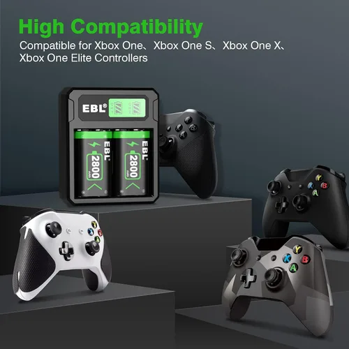 Vista 7 de EBL Controller Rechargeable Battery Packs Compatible for Xbox OneXbox Series XS 2×2800mAh Xbox One Controller Battery Packs for Xbox OneOne SOne