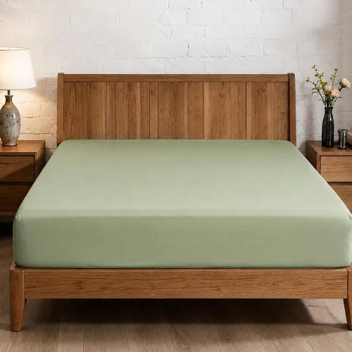 Vista 60 de Sábana bajera ajustable de lujo suave de 600 hilos, 100% algodón egipcio, sábana bajera ajustable individual con elástico alrededor, se adapta a