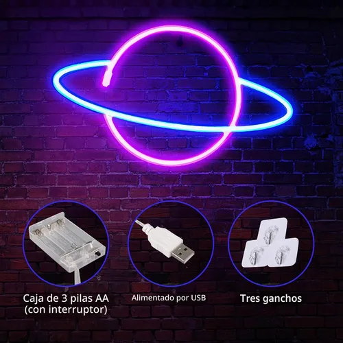 Vista 4 de Letreros de neón para decoración de pared, 3 luces LED de neón