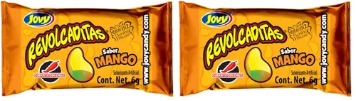 Vista 6 de Jovy Revolcaditas con sabor a chile y mango Bolsa de 6 onzas Caramelo mexicano