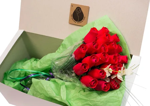 Vista 15 de Ramos originales de rosas de madera en 1, 2, o 3 docenas, Madera de abedul, 1 Docena