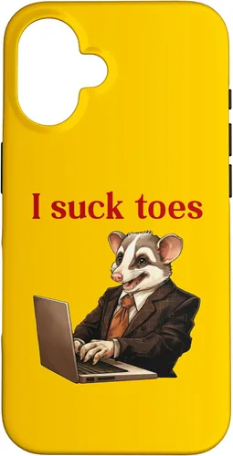 Vista 28 de Funda para iPhone 12 Pro Max Funny Feet Lover Lamiendo los dedos del pie Humor extraño I Chuck Toes