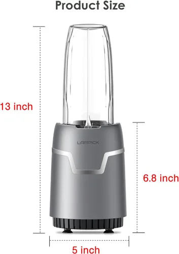 Vista 8 de Batidora de Smoothies, Licuadora Personal de 1100W para Batidos y Smoothies, Combo de Licuadoras y Molinillo para Cocina con 2 * 22 Oz Vasos Para