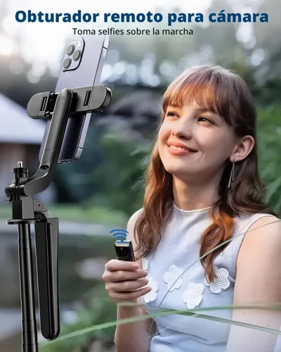 Vista 6 de UBeesize Palo de Selfie Trípode Extensible de 64 pulgadas con Luz y Control Remoto, Soporte de Trípode Ajustable para Teléfono para iPhone 17-11