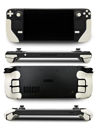 Vista 2 de Controller Grip for Steam Deck,Textured Skin kit,for Steam Deck Anti-Skid Sweat-Absorbent Controllers Handle Grips, Buttons (PRO-Pearl White)