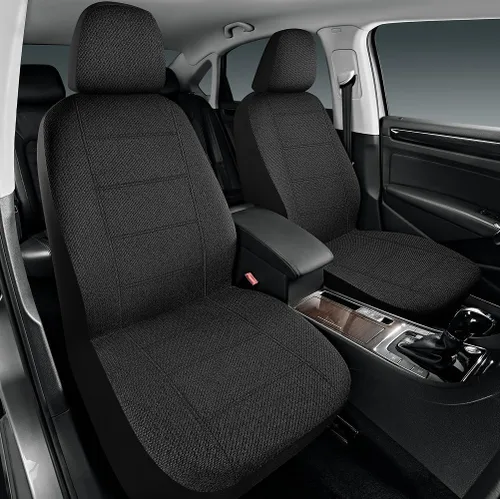 Vista 11 de Road Comforts Fundas de asiento de coche para asiento delantero, respaldo alto, protector de asiento de lino transpirable resistente, compatible