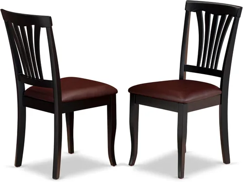 Vista 4 de East West Furniture NOAV3-BLK-LC - Juego de comedor de 3 piezas para espacios pequeños, contiene una mesa de comedor rectangular con hoja