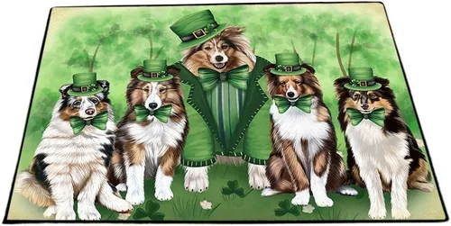 Vista 28 de Doggie of the Day Shetland Sheepdogs Floor Mat - Carnival Kissing Booth - Best Dog Doormat - Protector Decor - Unique Portrait Art - Premium Quality