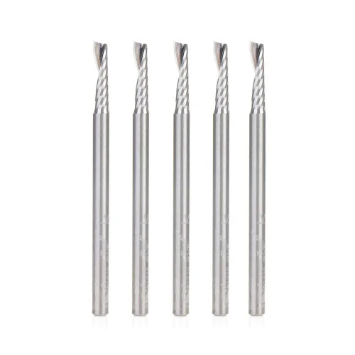 Vista 5 de Amana Tool - 51645 Carburo sólido CNC espiral 'O' sola flauta, corte de plástico 1/2 diámetro x 1