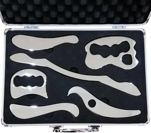 Vista 8 de AnTixei - Rascador muscular de acero inoxidable Gua Sha, juego de herramientas de masaje (7 piezas) - Juego de herramientas IASTM, gran herramienta