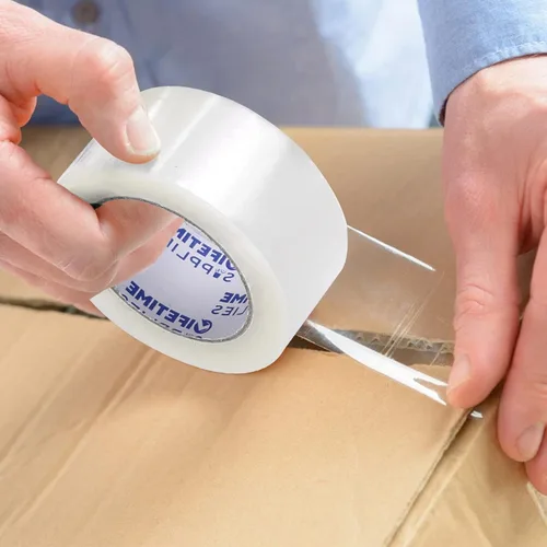 Vista 7 de Lifetime Supplies 36 Rollos [Actualizado] Cinta de Embalaje Premium Transparente, 65 Yardas, 2.2 mil, Cinta de Embalaje Resistente para Envíos