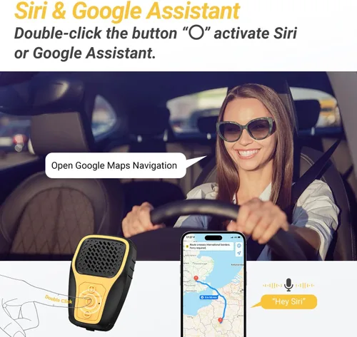 Vista 2 de INGA Altavoz Bluetooth portátil, altavoces mini impermeables con clip IP67, compatible con Siri y Google Assistant, altavoz con clip inalámbrico