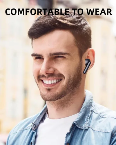 Vista 5 de Auriculares inalámbricos A8 PRO Bluetooth y auriculares intrauditivos con graves profundos, llamada clara, IPX7 impermeables, auriculares