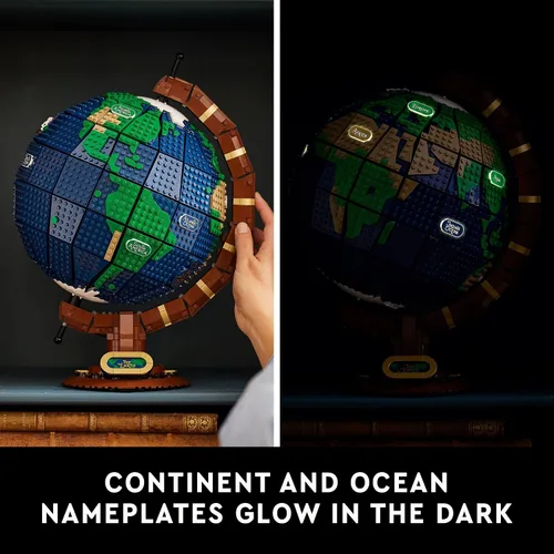 Vista 5 de LEGO Ideas The Globe 21332 - Juego de construcción para adultos (2585 piezas)