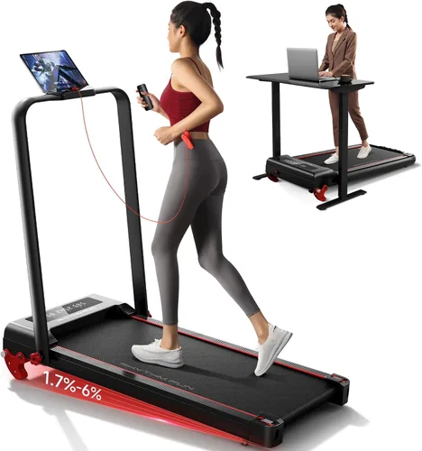 Vista 9 de RHYTHM FUN Treadmill with Incline, Walking Pad with Handle Bar,300lbs Walking Pad with APP, Portable Folding Walking Treadmills for Home/Office with