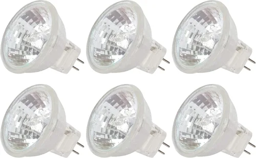 Vista 9 de Simba Lighting - Bombillas de foco halógeno MR11 de 10 vatios y 12 voltios (paquete de 6) de 2 pines, 110 lm, ángulo de haz de 30° para acento, luz