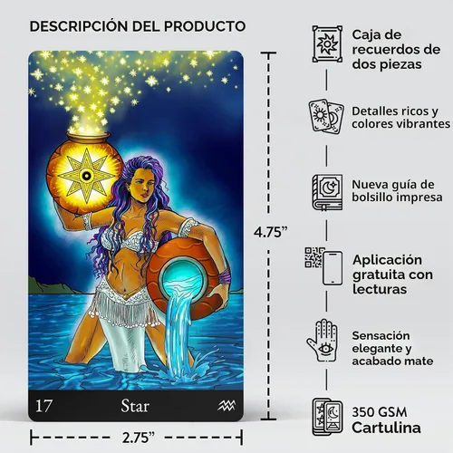 Vista 4 de Tarot Deck con guía completa – Simbolismo moderno e interpretaciones digitales mejoradas para todos los niveles