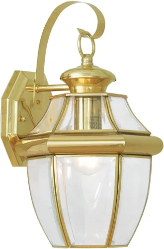 Vista 11 de Livex Lighting 2151-91 Monterey - Farol de pared de latón macizo