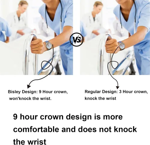 Vista 2 de Bisley Reloj de silicona para mujer, resistente al agua, relojes analógicos de cuarzo, regalo para mujer y niña
