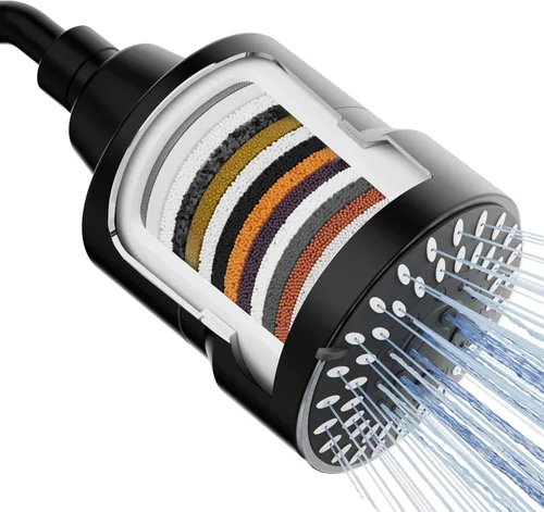 Vista 14 de Cabezal de Filtro de Ducha Mist para Agua Dura Mejora la Piel, el Cabello y las Uñas - Cabezal de Ducha Filtrado Grande de Alta Salida con Filtro