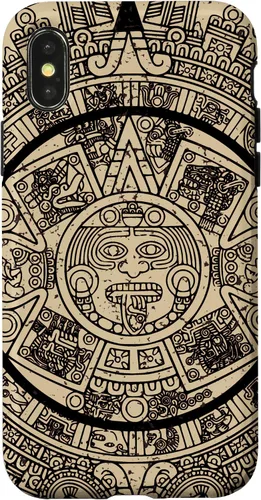 Vista 5 de Funda para iPhone 16 Mexican Aztec Sun Stone Maya Calendar VII