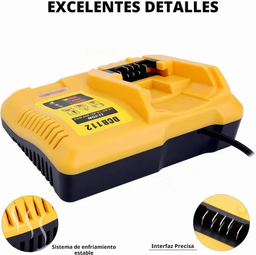 Vista 5 de DCB112 Cargador de batería de repuesto para batería de iones de litio De-Walt 12V 20V y 60V MAX DCB201 DCB200 DCB612 DCB609-2 DCB609 DCB606 DCB606-2