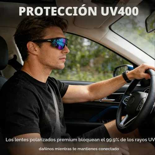 Vista 6 de Lentes de sol Bluetooth para hombres y mujeres, lentes inteligentes con altavoces de oreja abierta, asistente de voz, control táctil, lente