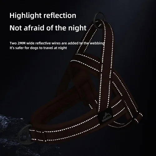 Vista 7 de Arnés para perro sin escape, chaleco ajustable para perros pequeños a grandes Arnés acolchado resistente con diseño triangular y hebillas de fácil