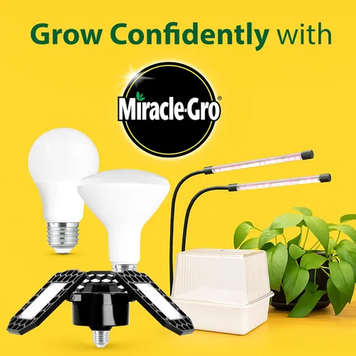 Vista 4 de Miracle-Gro, Luz de cultivo para plantas de interior – LED de 10 W, flexible de 2 cabezales, espectro seleccionable para plantas
