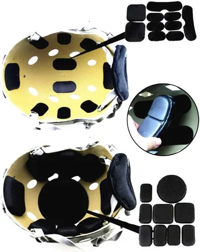 Vista 4 de Kit universal de acolchado para casco, almohadillas de espuma para casco de motocicleta al aire libre, juego de almohadillas de repuesto para casco