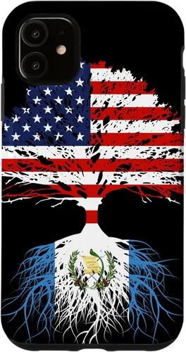 Vista 8 de Guatemala Born Family Roots Guatemalan American US Flag Gift Case for iPhone 17