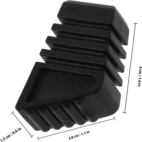 Vista 2 de 3pcs Drum Rack Foot Pads Black Rubber Feet for Cymbal Hi Hat Stands